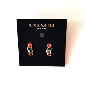 Coach stud earrings